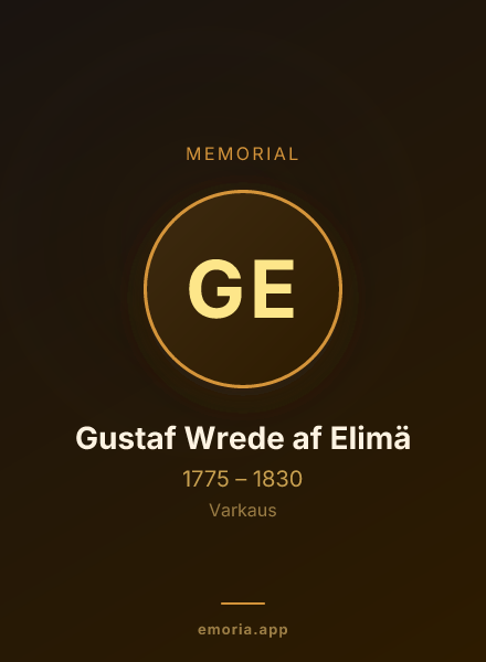 Memorial portrait of Gustaf Wrede af Elimä