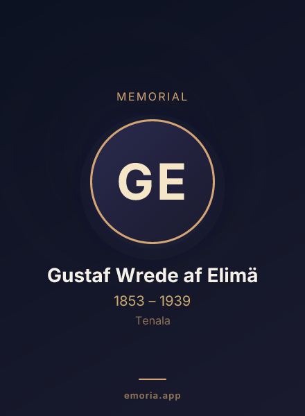 Memorial portrait of Gustaf Wrede af Elimä