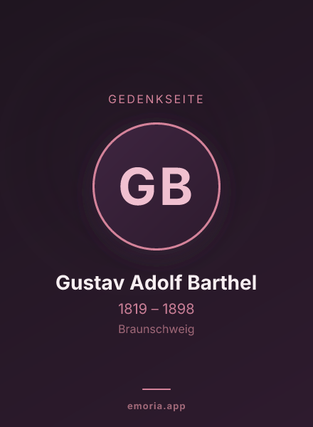 Gedenkportrait von Gustav Adolf Barthel