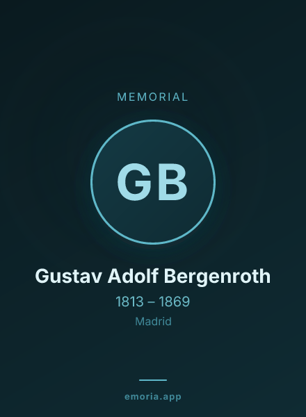 Memorial portrait of Gustav Adolf Bergenroth
