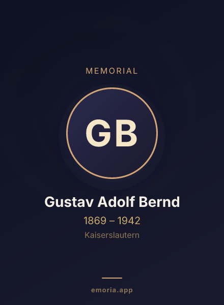 Memorial portrait of Gustav Adolf Bernd