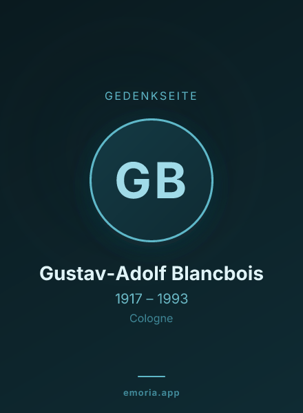 Gedenkportrait von Gustav-Adolf Blancbois