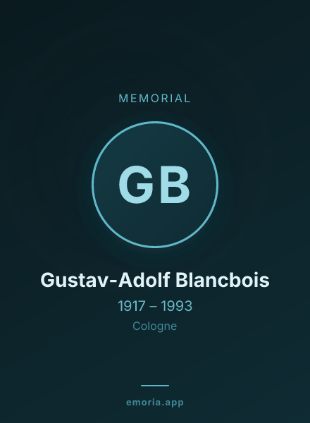 Memorial portrait of Gustav-Adolf Blancbois