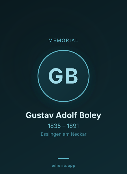 Memorial portrait of Gustav Adolf Boley