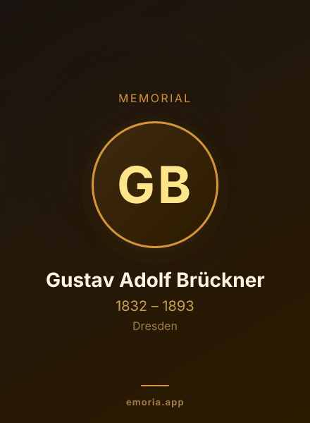 Memorial portrait of Gustav Adolf Brückner