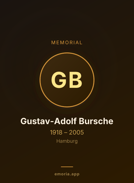 Memorial portrait of Gustav-Adolf Bursche