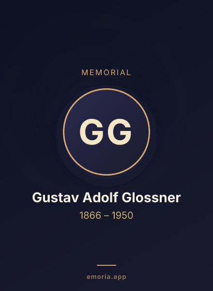 Memorial portrait of Gustav Adolf Glossner