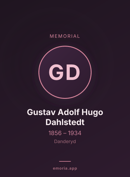 Memorial portrait of Gustav Adolf Hugo Dahlstedt