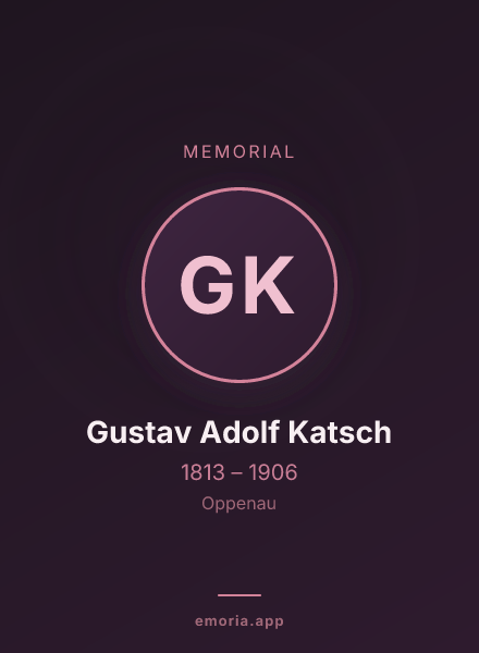 Memorial portrait of Gustav Adolf Katsch