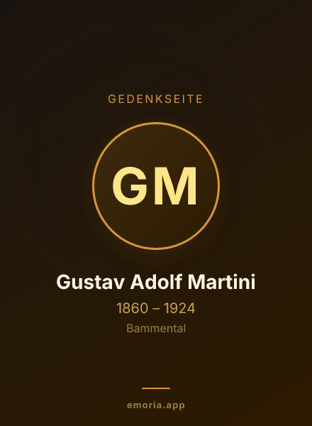 Gedenkportrait von Gustav Adolf Martini