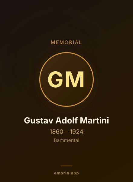 Memorial portrait of Gustav Adolf Martini