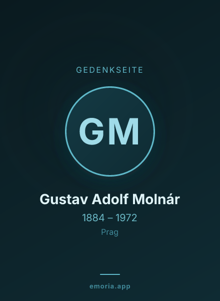 Gedenkportrait von Gustav Adolf Molnár