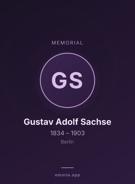 Memorial portrait of Gustav Adolf Sachse