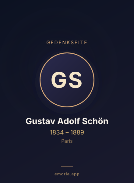 Gedenkportrait von Gustav Adolf Schön