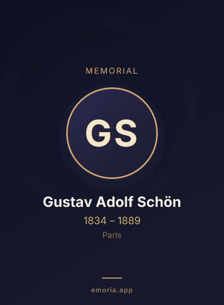 Memorial portrait of Gustav Adolf Schön