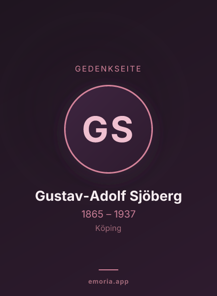 Gedenkportrait von Gustav-Adolf Sjöberg