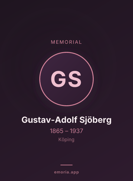 Memorial portrait of Gustav-Adolf Sjöberg