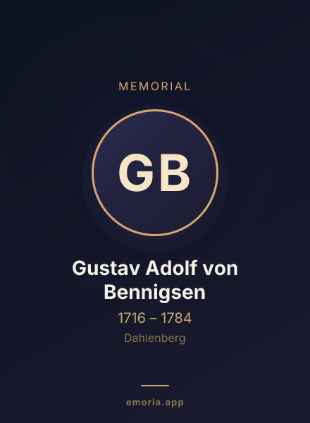Memorial portrait of Gustav Adolf von Bennigsen