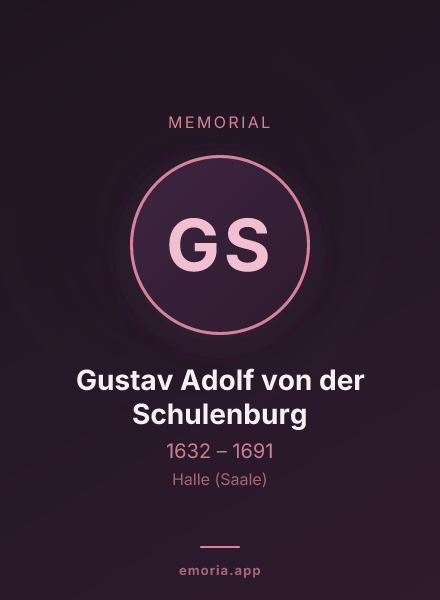 Memorial portrait of Gustav Adolf von der Schulenburg