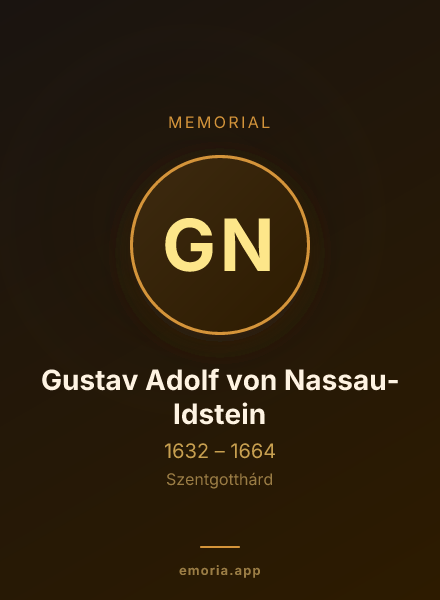 Memorial portrait of Gustav Adolf von Nassau-Idstein