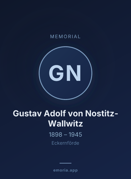 Memorial portrait of Gustav Adolf von Nostitz-Wallwitz