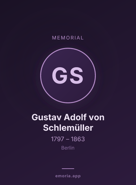Memorial portrait of Gustav Adolf von Schlemüller