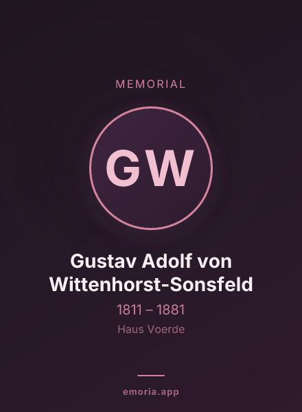 Memorial portrait of Gustav Adolf von Wittenhorst-Sonsfeld