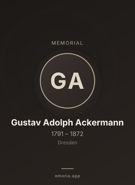 Memorial portrait of Gustav Adolph Ackermann