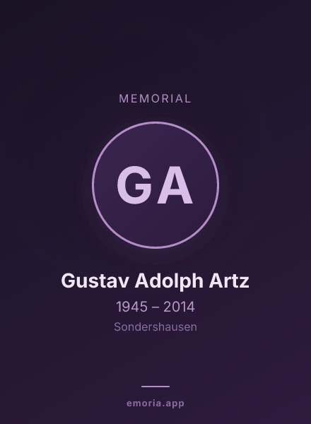 Memorial portrait of Gustav Adolph Artz