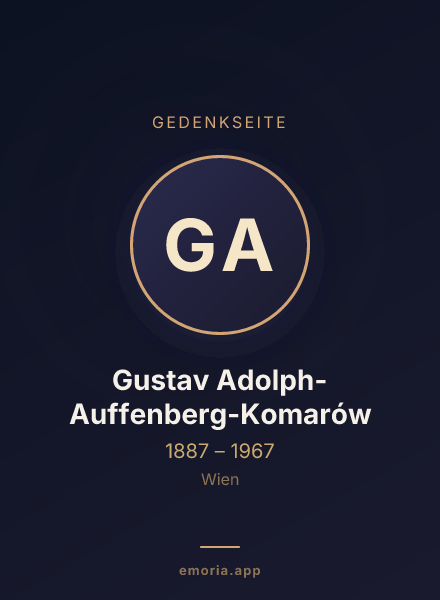 Gedenkportrait von Gustav Adolph-Auffenberg-Komarów