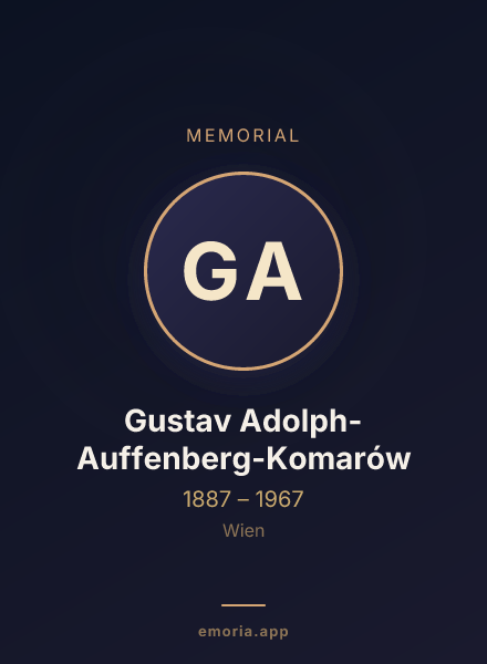 Memorial portrait of Gustav Adolph-Auffenberg-Komarów