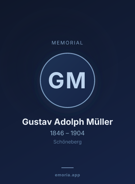 Memorial portrait of Gustav Adolph Müller