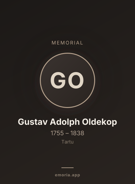 Memorial portrait of Gustav Adolph Oldekop