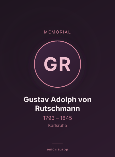 Memorial portrait of Gustav Adolph von Rutschmann