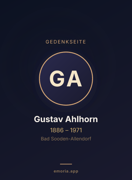 Gedenkportrait von Gustav Ahlhorn