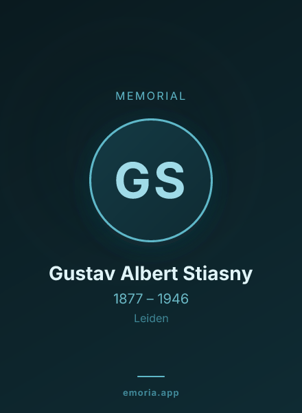 Memorial portrait of Gustav Albert Stiasny