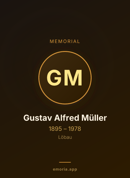 Memorial portrait of Gustav Alfred Müller
