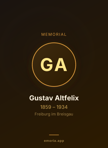 Memorial portrait of Gustav Altfelix