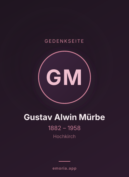 Gedenkportrait von Gustav Alwin Mürbe