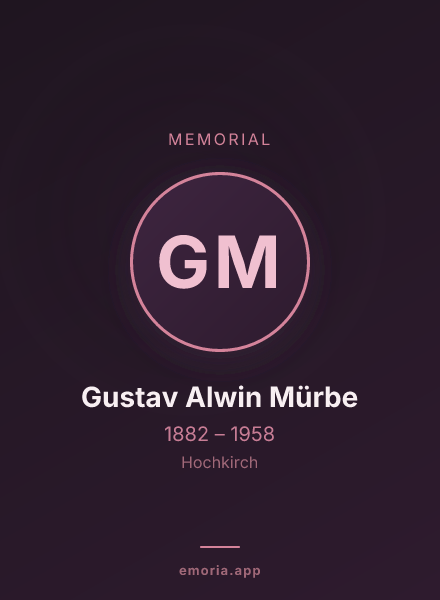 Memorial portrait of Gustav Alwin Mürbe