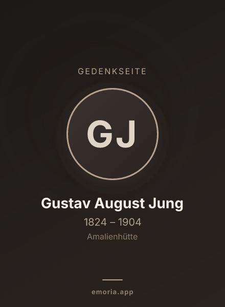Gedenkportrait von Gustav August Jung
