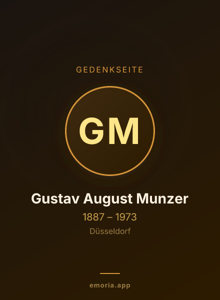 Gedenkportrait von Gustav August Munzer