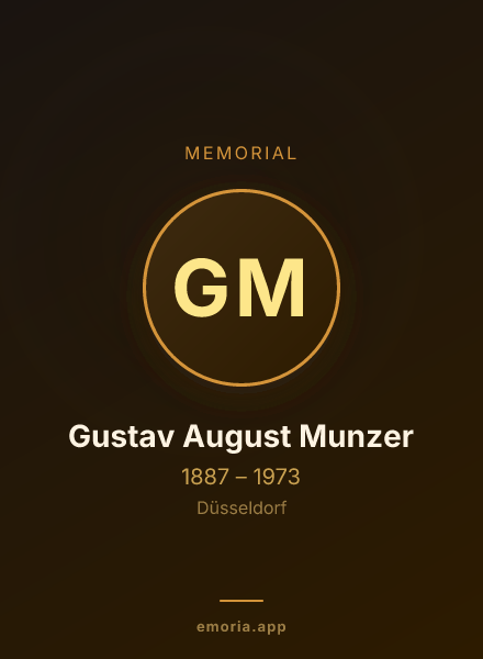 Memorial portrait of Gustav August Munzer
