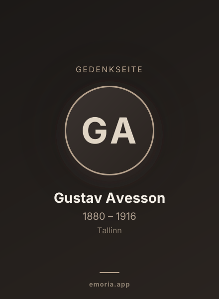 Gedenkportrait von Gustav Avesson