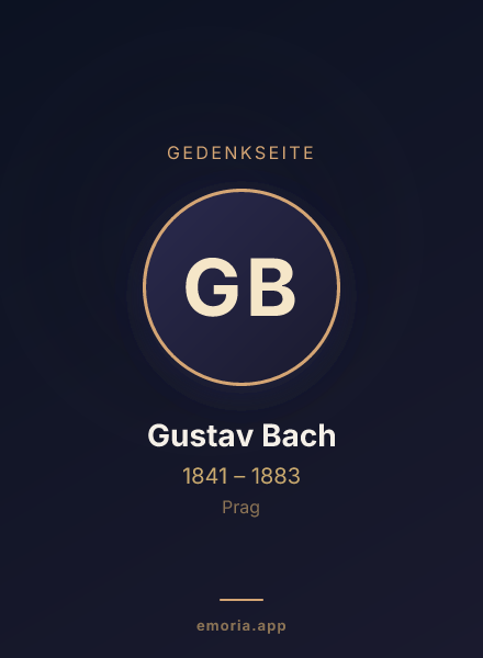 Gedenkportrait von Gustav Bach