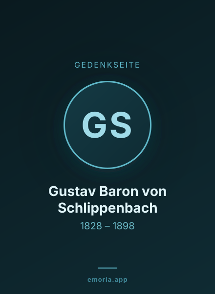 Gedenkportrait von Gustav Baron von Schlippenbach