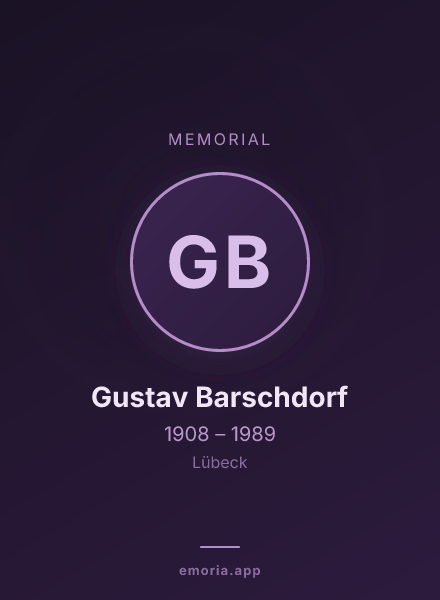 Memorial portrait of Gustav Barschdorf