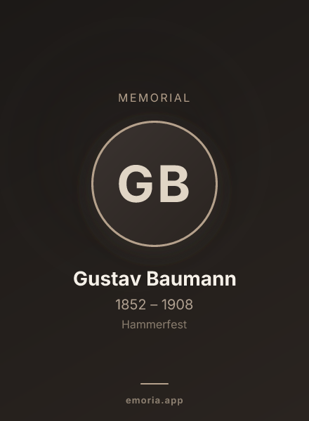 Memorial portrait of Gustav Baumann