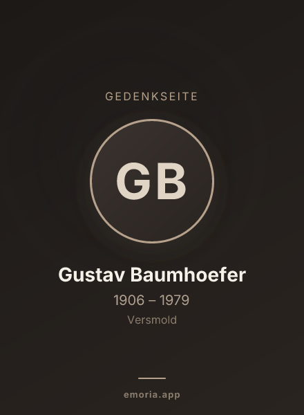 Gedenkportrait von Gustav Baumhoefer