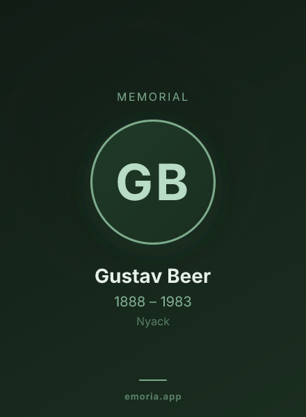 Memorial portrait of Gustav Beer
